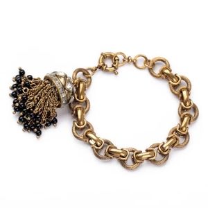 Vintage Inspired Link Chain Tassel Bracelet